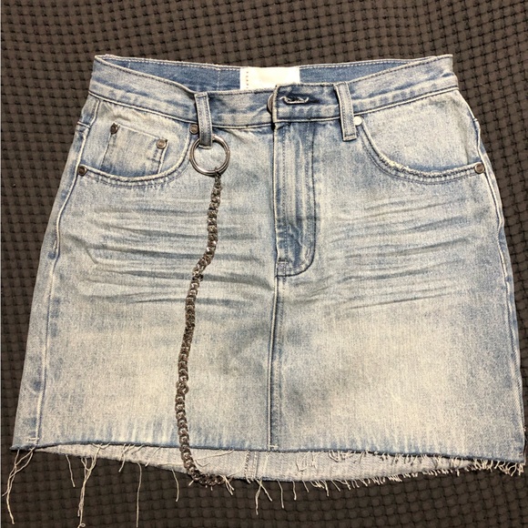 NWT Free People ONETEASPOON 2020 Mini Skirt with Chain - Picture 9 of 12